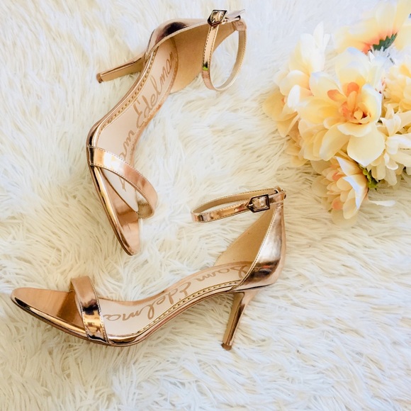 Sam Edelman Shoes - Sam Edelman Patti Rose Gold Metallic Heels